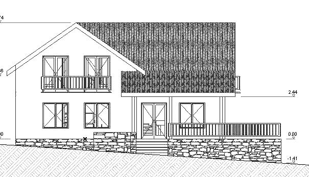Proiect de casă cu mansardă şi terasă - Veronica- 2