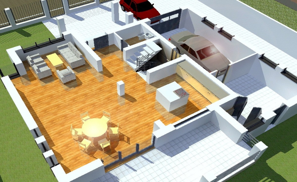 Proiect de casă modernă cu etaj şi garaj - Modern 02- 4